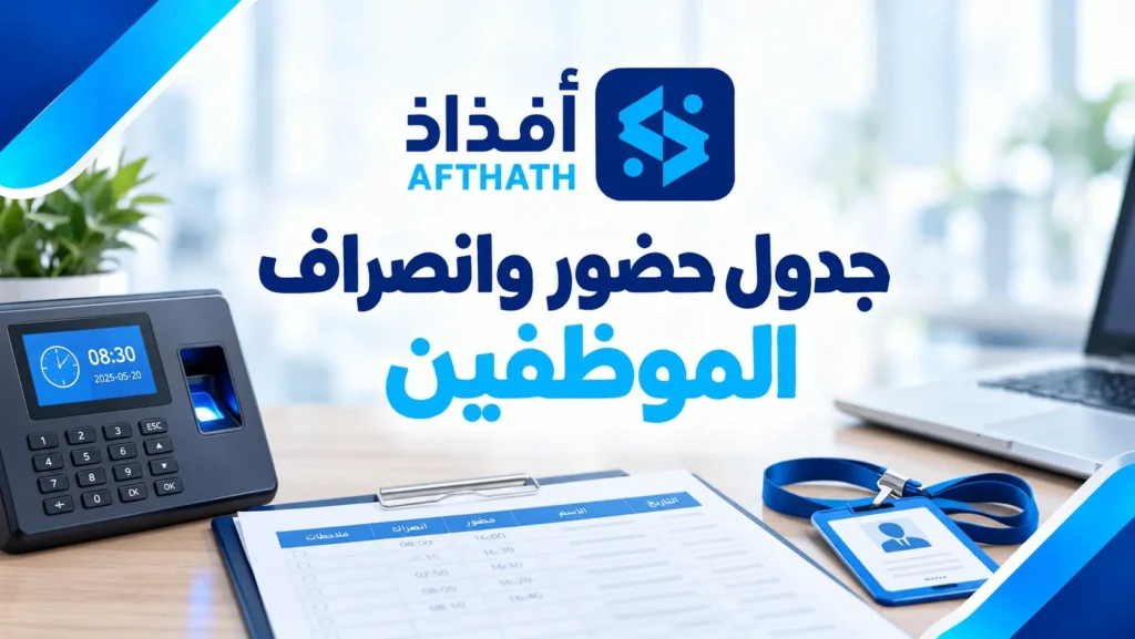 جدول حضور وانصراف الموظفين