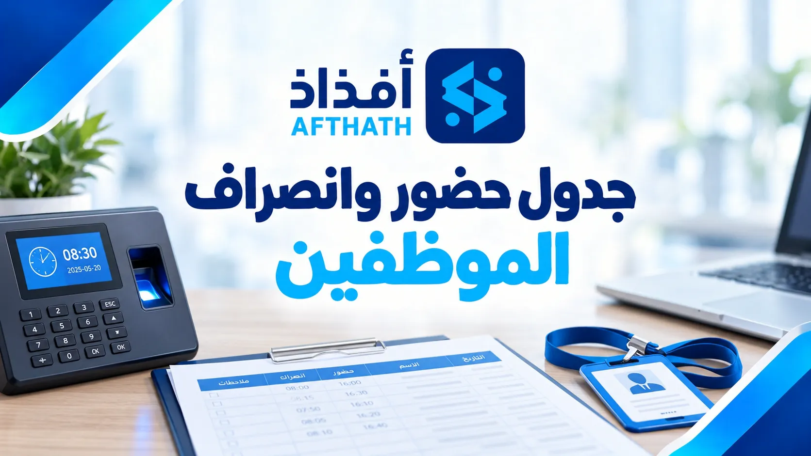 جدول حضور وانصراف الموظفين